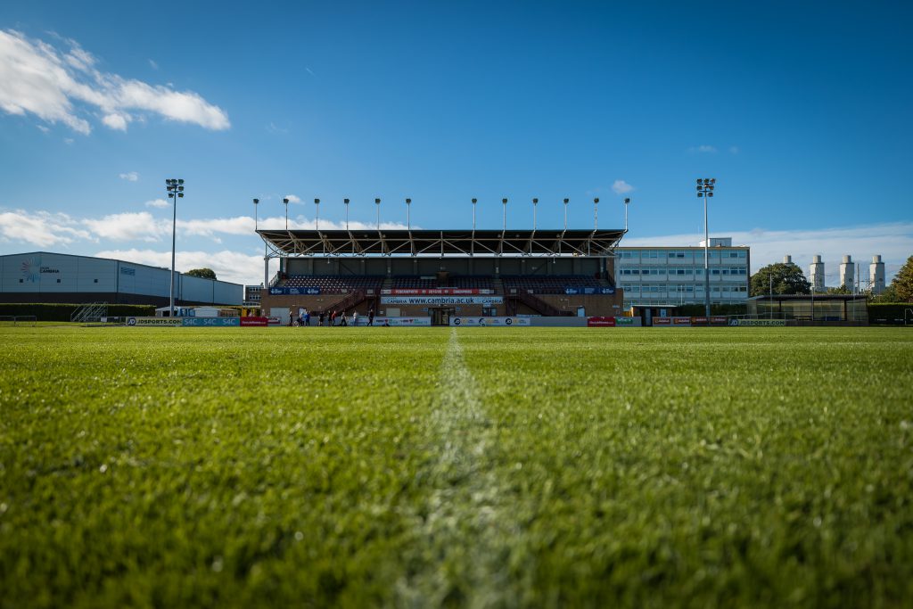 Deeside stadium football pitch