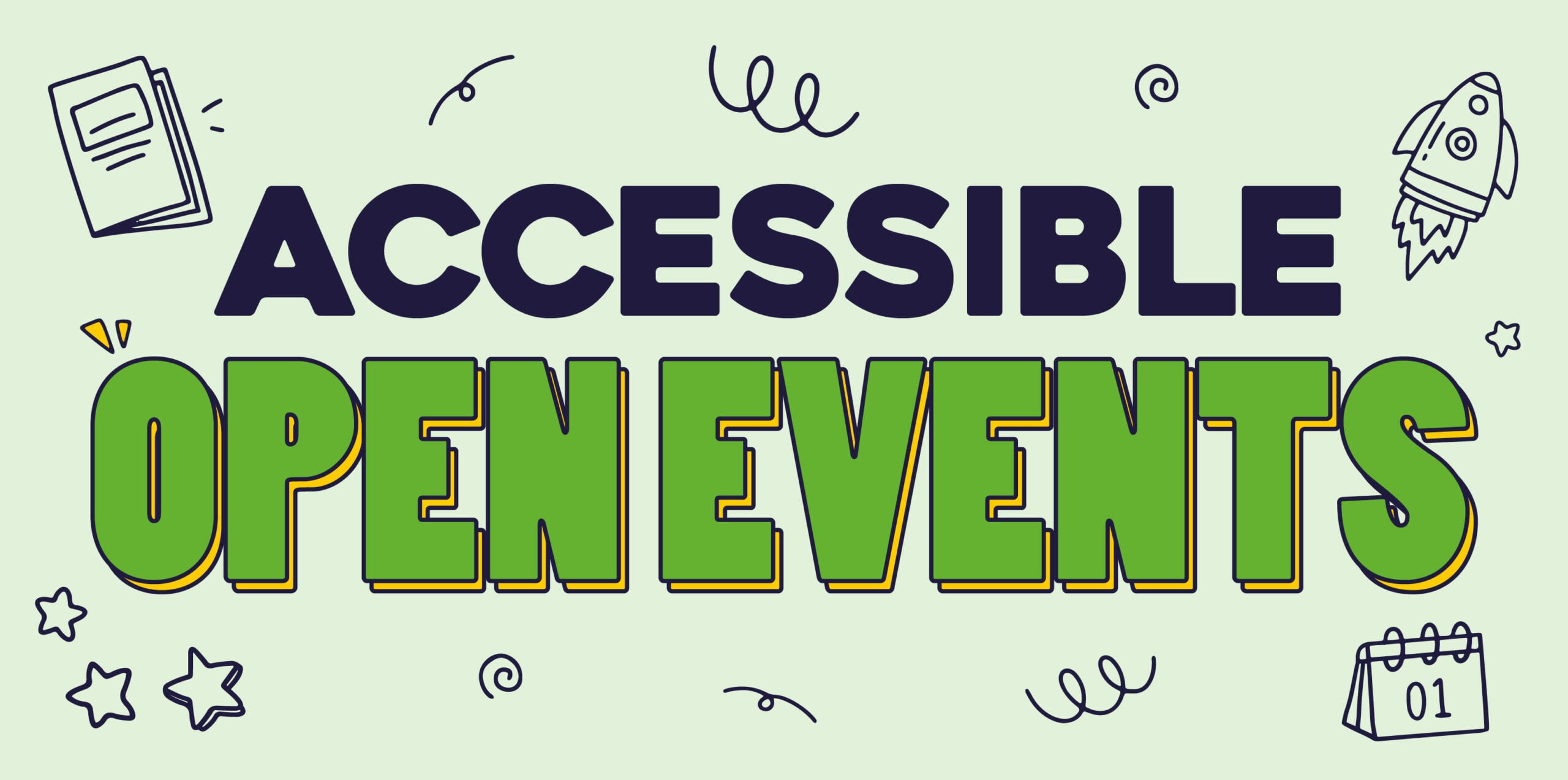 accessible open event graphic