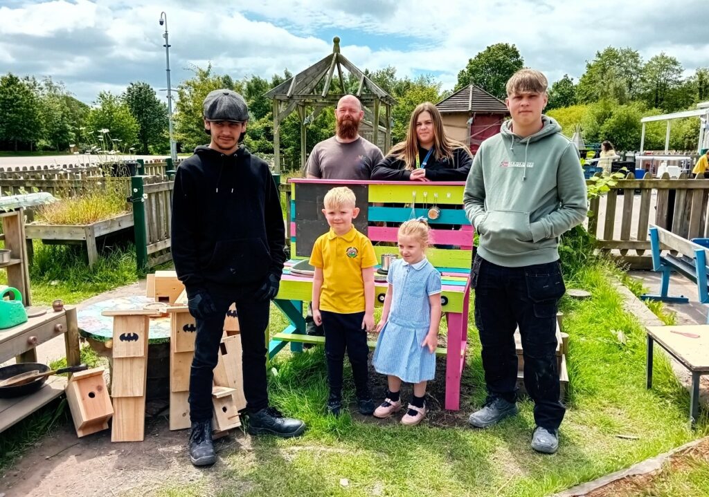 LESSONS at a primary school will be great outdoors thanks to a generous donation from Coleg Cambria