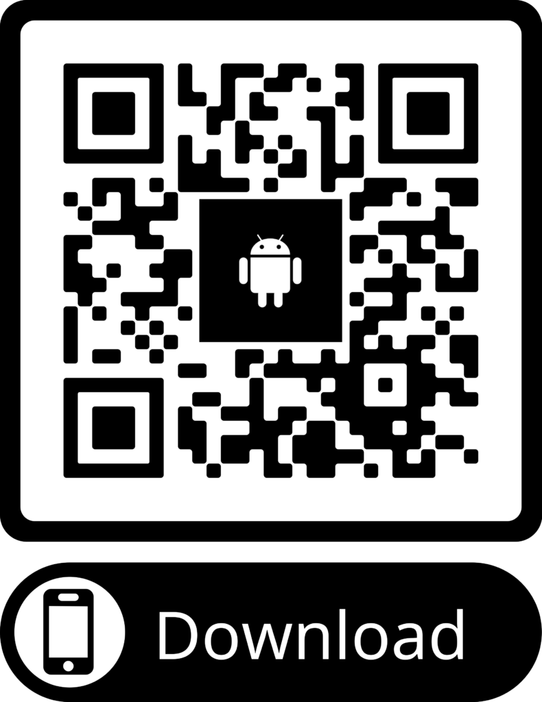 QR code for Cambria App with Android logo on