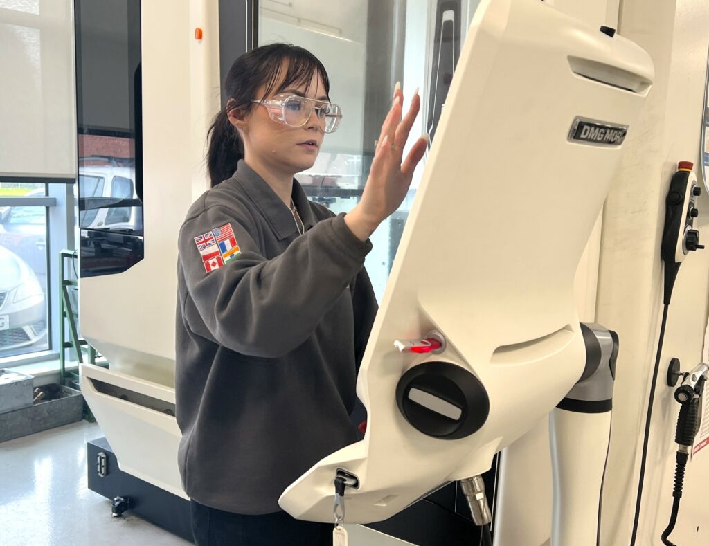 WorldSkills participant competing at a Worldskills event hosted at Coleg Cambria