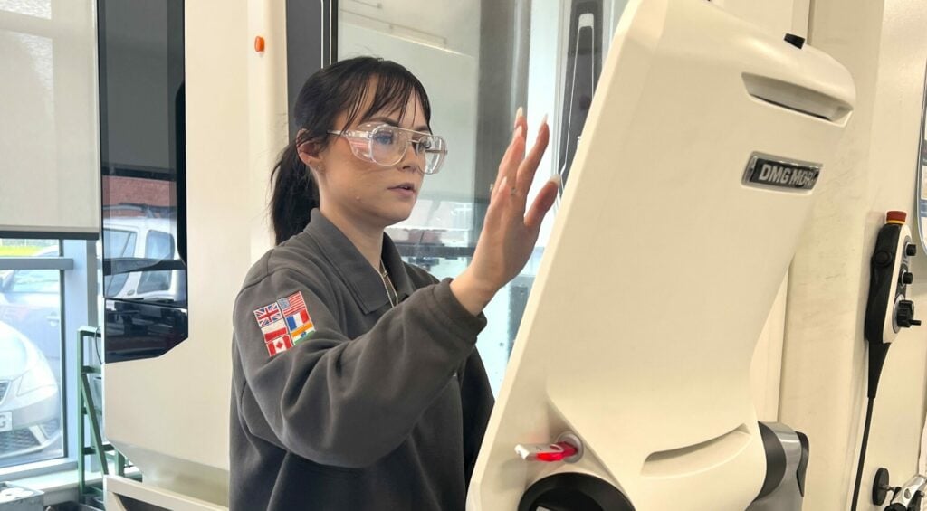 WorldSkills participant competing at a Worldskills event hosted at Coleg Cambria