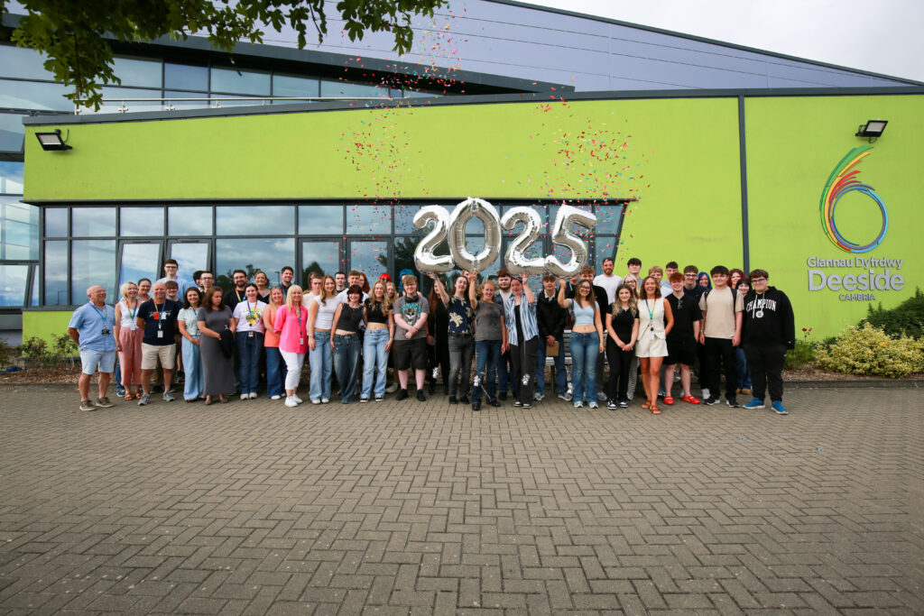 Students are celebrating “exceptional” A Level and BTEC results after another remarkable year marked by hard work, ambition, and exciting developments at Coleg Cambria