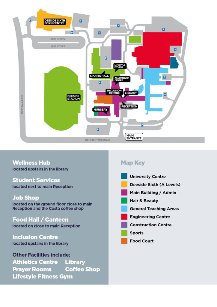 Deeside site map