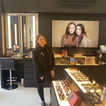 Level 3 Beauty Student standing in Hourglass Cosmetics