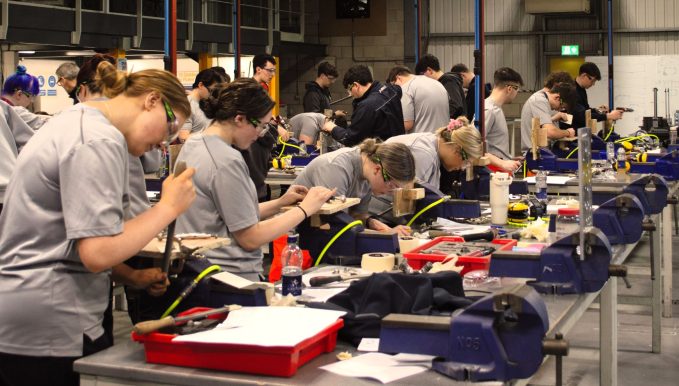 students for a news story 'Rising to the Challenge: Our Learners Put to the Test Ahead of the UK Skills Olympics'