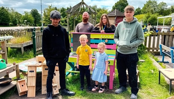 LESSONS at a primary school will be great outdoors thanks to a generous donation from Coleg Cambria